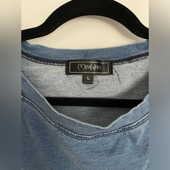 Minkas Denim & Leopard Print Blouse - Picture 3 of 5